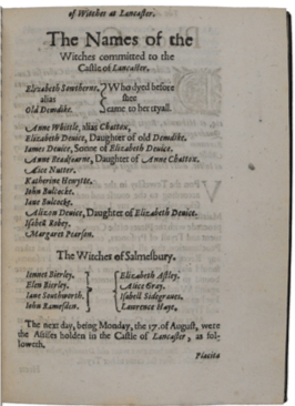 Image result for Potts, Thomas, fl. 1612-1618. The wonderfull discouerie of witches in the countie of Lancaster."