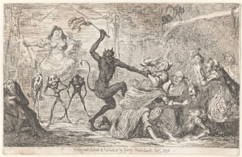 Image result for lustration: “Black John” chastising the witches, from Letters on demonology and witchcraft"